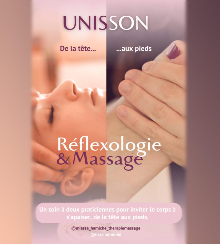 Affiche de massage à quatre mains